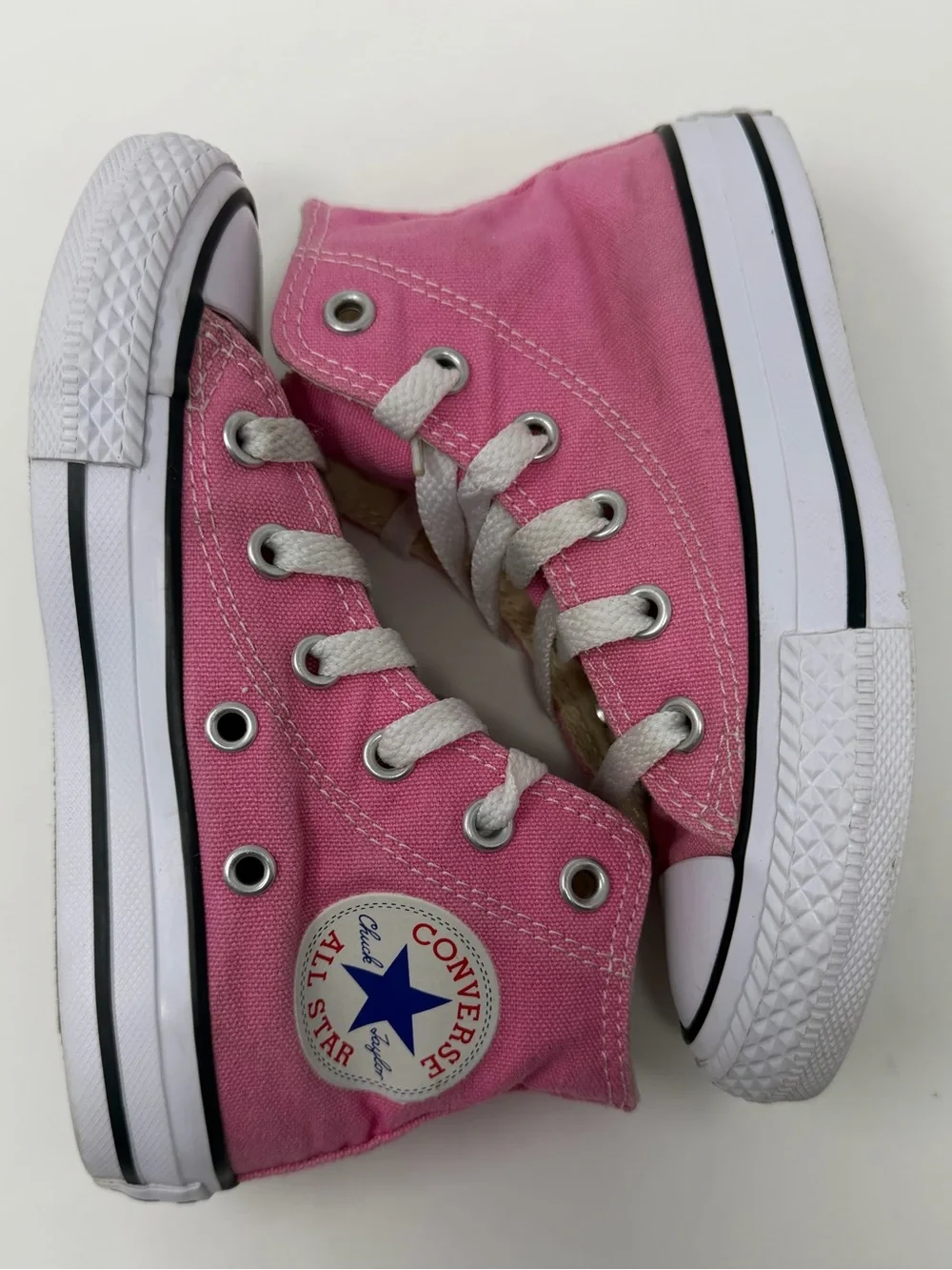 Kids Converse Pink Canvas High-Top Sneakers Sz. 10.5